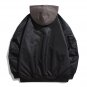 Letter Contrast Hooded Jacket
