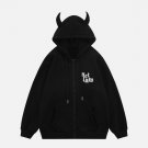 Letter Devil Head Hoodie