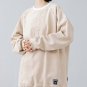 Letter Embossed Suede Sweatshirt