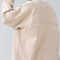 Letter Embossed Suede Sweatshirt