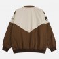 Letter Embroidered Contrast Jacket