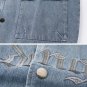 Letter Embroidered Denim Jacket