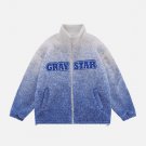 Letter Embroidered Gradientu00a0Sherpau00a0Coat