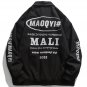 Letter Embroidered Lapel Jacket