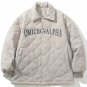 Letter Embroidered Plaid Lapel Winter Coat