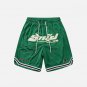 Letter Embroidered Stripes Shorts
