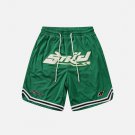 Letter Embroidered Stripes Shorts