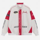 Letter Embroidery Color Blocking Jacket