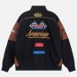 Letter Embroidery Color Blocking Jacket