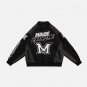Letter Embroidery Contrast Jacket