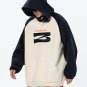 Letter Embroidery Patchwork Hoodie
