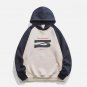 Letter Embroidery Patchwork Hoodie