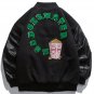 Letter Flock Embroidery Winter Coat