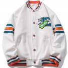 Letter Flocking Color Matching Jacket