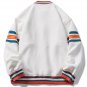 Letter Flocking Color Matching Jacket
