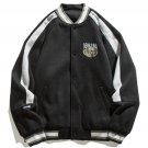 Letter Flocking Color Matching Winter Coat