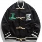 Letter Flocking Horn Buckle Jacket