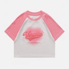 Letter Flocking Raglan Tee