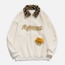 Letter Flocking Tiger Element Sweatshirt