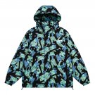 Letter Graffiti Full Print Hood Winter Coat