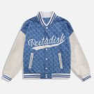 Letter Grid Patchwork Jacket