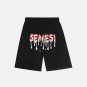 Letter Print Broken Holes Shorts