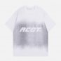 Letter Print Dip-dye Tee