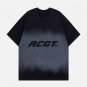 Letter Print Dip-dye Tee