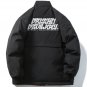 Letter Print Double-sided Puffer Jacket