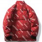 Letter Print Double-sided Puffer Jacket