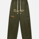 Letter Print Drawstring Pants