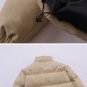 Letter Print Drawstring Winter Coat