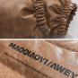 Letter Print Leather Glossy Stand Collar Winter Coat