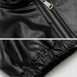 Letter Print Leather Jacket