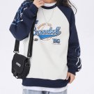 Letter Print Panel Side Stripe Sweatshirt