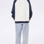 Letter Print Panel Side Stripe Sweatshirt