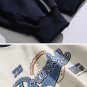 Letter Print Panel Side Stripe Sweatshirt