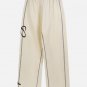 Letter Print Patchwork Pants