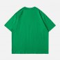 Letter Print Solid Color Tee
