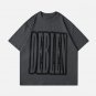 Letter Print Solid Color Tee