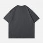 Letter Print Solid Color Tee