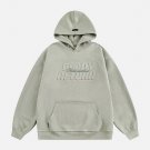 Letter Print Solid Hoodie