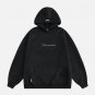 Letter Print Solid Hoodie