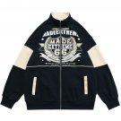 Letter Print Splicing Jacket