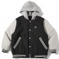 Letter Print Stitching Hood Winter Coat