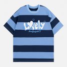 Letter Print Stripe Tee