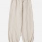Letter Print Suede Pants