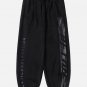 Letter Print Suede Pants