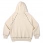Letter Print Topstitch Hoodie