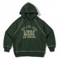 Letter Print Topstitch Hoodie